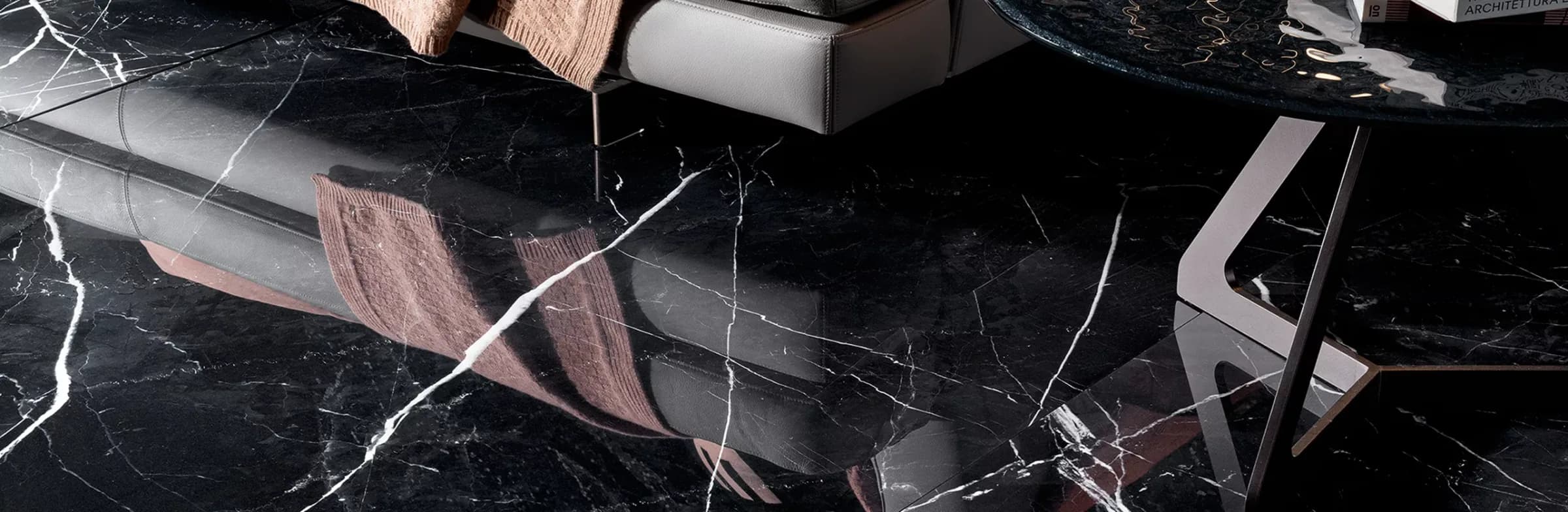 Tele Di Marmo Calacatta Black Full Lappato 90 × 180